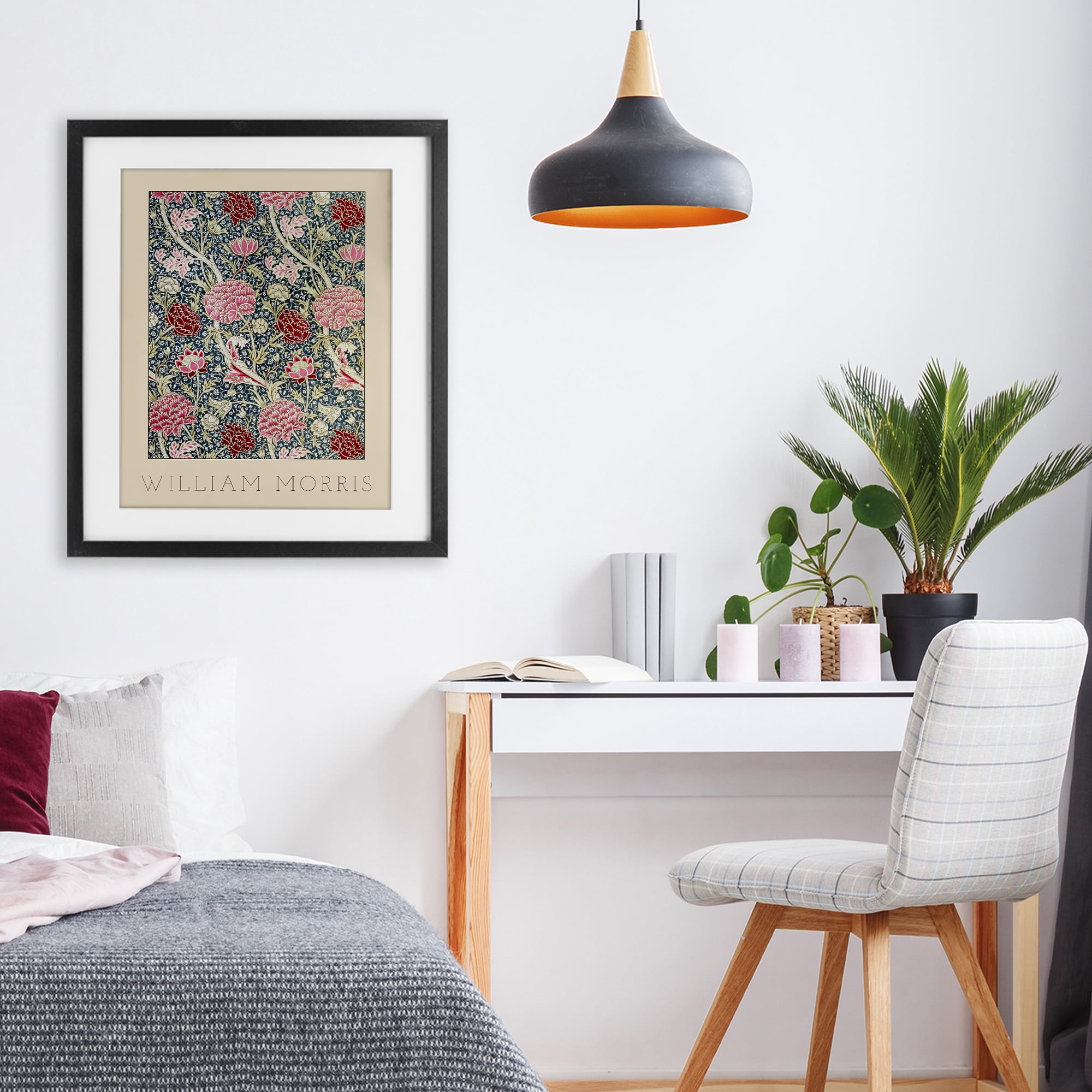 Stupell Industries Ornate Intertwined Flower Classic Black Framed Print Under Glass, design by Lil' Rue