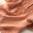 thumbnail image 5 of Gerichy Womens Summer Tops, Vintage 3/4 Sleeve Linen Tunic Tops for Women Floral Embroidered Tops Peasant Blouse Boho Shirts Bohemian Casual Tee, 5 of 7
