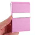 thumbnail image 2 of MasteelfCA Business Card Holder Metal Business Card Pocket Leather Card Case Business Card Case, 2 of 8