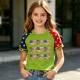 thumbnail image 2 of WERYOUNG Girl's Patriotic Graphic T Shirts Short Sleeves 250th Anniversary Tee Party Night Stylish Tops, 2 of 3