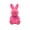Pink, variant on HOARBOEG Flocked Bunny Figurine - Soft Easter Decorations for Home, Flocking Rabbit Statue for Tabletop, Cute Plush Animal Ornament for Spring Party, Centerpiece and Holiday Gift