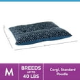 thumbnail image 2 of Vibrant Life Medium Tufted Plush Dog Bed, Blue Lattice, 2 of 7