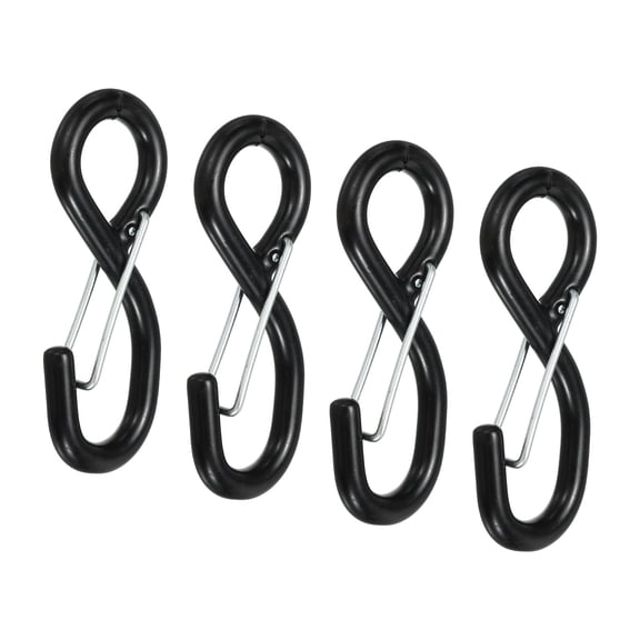 Ratchet Strap S Hook with Latch Load 1763 Lbs for 1" Tie Down Strap 4 Pack