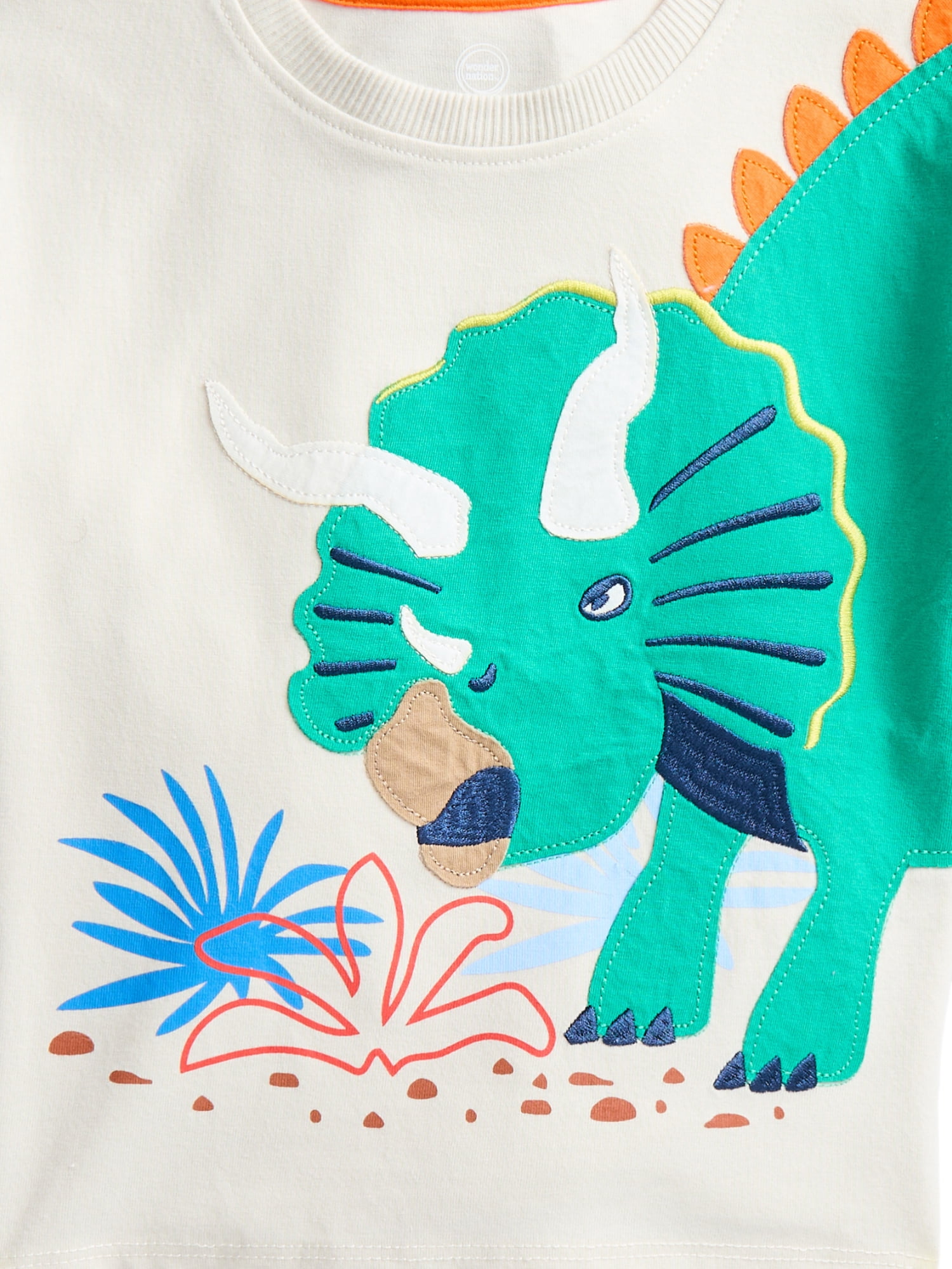 Wonder Nation Toddler Boys Short Sleeve Graphic Tee with 3D Spikes, Sizes 12M-5T