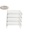 thumbnail image 2 of Ybm Home Stackable Mesh Shelf Silver Storage Rack, 4 Pack, 2 of 2