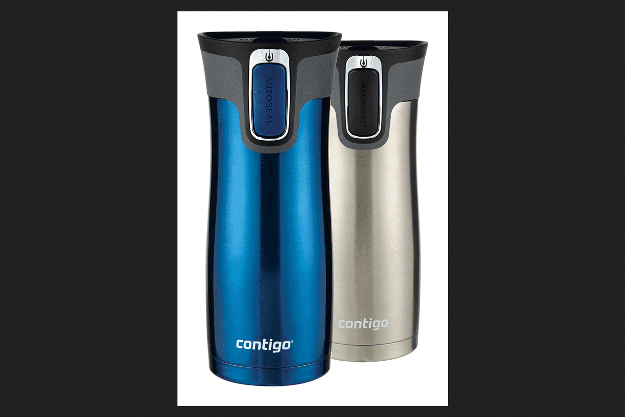 2-Pack Details about   Contigo AUTOSEAL Transit Travel Mug 16oz Stainless w/ Blue Lid Thermos 