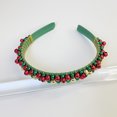 thumbnail image 5 of Yoyauz Christmas Bell Headband Ladies Girl Cute Silver Green Red Headband Christmas Holiday Iewelry, 5 of 5