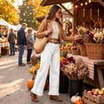 thumbnail image 4 of Barrel Jeans for Women 2026 Floral Print & Non-print Wide Leg Jeans Y2k Patchwork Baggy Denim Pants,Dark Blue Women's, 4 of 8
