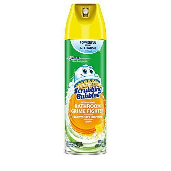 scrubbing bubbles disinfectant bathroom cleaner, fresh citrus scent, 20 ounce, pack of 2 (package may vary)