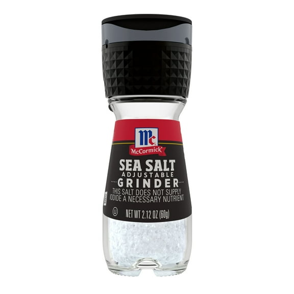 McCormick All Natural Sea Salt Grinder, 2.12 oz Bottle
