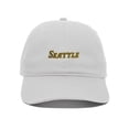 thumbnail image 2 of Daxton USA States Golf Dad Hat Cap Cotton Unstructure Low Profile Strapback, White Hat Seattle, 2 of 3