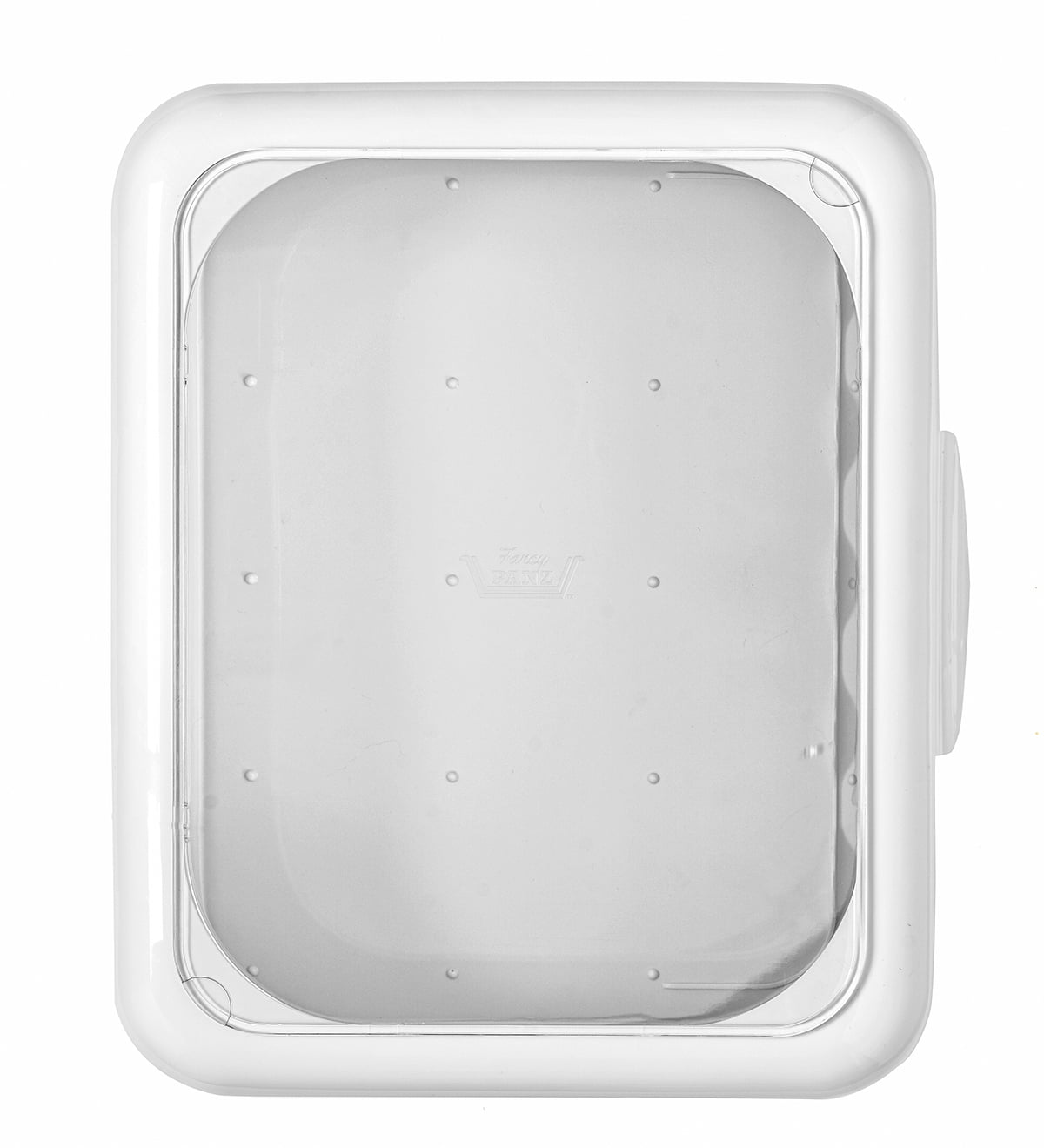 Fancy Panz - Dress up your foil pan, includes foil pan. BPA-free. Perfect for potlucks, tailgating, parties, and holidays, Fits a 13x9x2 foil pan, White
