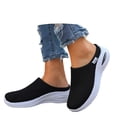 thumbnail image 4 of longantii Orthopedic Slippers for Women, Womens Mules, Breathable Mesh Slip On Slippers, Women's Platform Mules Sneakers Backless Tennis Shoes, Comfortable Casual Shoes for Daily Wear Black, 4 of 5