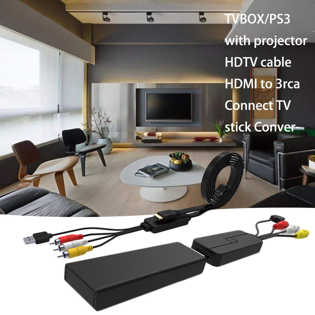 Projector Home Theater Durable Use Plug & Play HDMI-Male to 3 RCA Audio ...