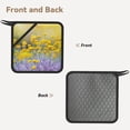 thumbnail image 2 of Disketp Flowers And Butterflies Pot Holders Kitchen Insulation Mats Heat Resistant Pot-Holder Oven Anti-Scald Pads for Cooking Baking, 7.1*7.1inch, 2 of 8