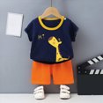 thumbnail image 2 of Summer Boys Girls 2 Piece Outfits Toddler Boy Clothes Sets Cute Summer Surf Print T-Shirt and Beach Print Shorts Outfit, 2 of 6