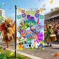 thumbnail image 4 of Summercome Happy Mardi Gras Garden Flag 12x18 Inch Vertical Double Sided Carnival Mask Party Small Flags Farmhouse Outside Decoration For Yard (ONLY FLAG), 4 of 7