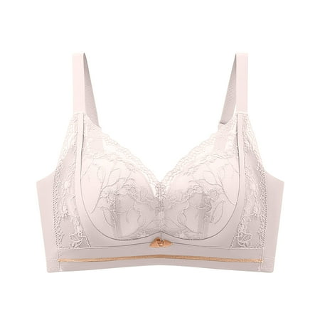 Gnurob Women s Sexy Lace Bras No Underwire Bra Plus Size Bralettes Hide Back Fat lingerie Push Up Brassiere Comfort Breathable Bralette Sports Everyday Wear Clearance Saving White Medium