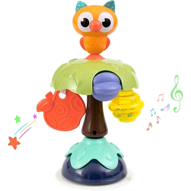 Juguete para silla alta para bebé con ventosas, juego de juguetes de sonajeros para bebé, juguete de bandeja de desarrollo interactivo, juguete sensorial para bebés, regalo para recién nacidos de 6,