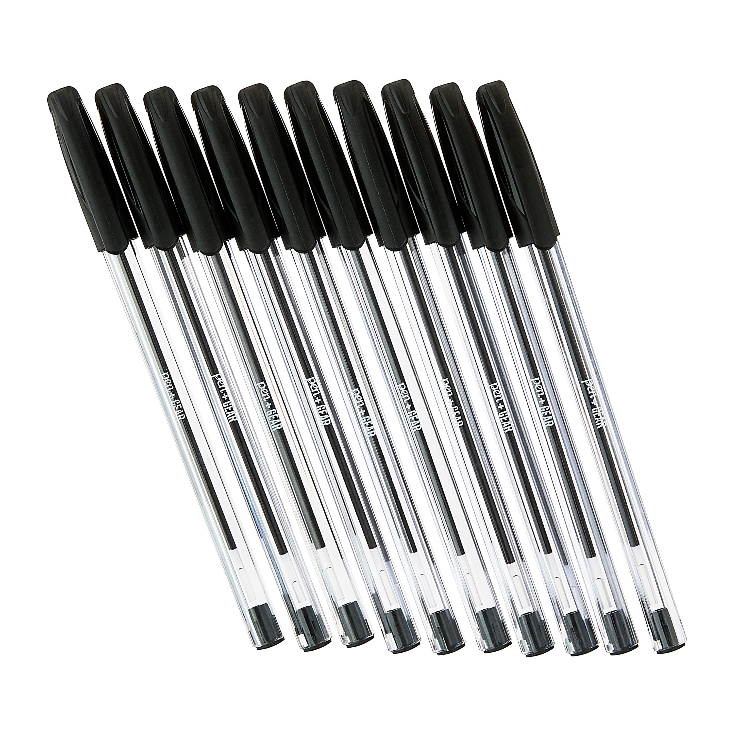 Pen+Gear Stick Ballpoint Pens, 1.0 mm, Black Ink, 10 Count