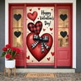 thumbnail image 3 of Heart-shaped Love Banner Puppy Pattern Heart Display Red Pink Rose Decor Romantic Backdrop for Valentine's Day Wedding Pet Party, 3 of 9