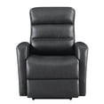 thumbnail image 1 of Home Fare Pulaski Coltrane Leather Power Recliner Charcoal Gray, 1 of 2