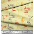 thumbnail image 3 of Soimoi Orange Rayon Fabric Tequila Sunrise,Margarita & Rosemary Fizz Drinks Beverages Print Fabric by the Yard 42 Inch Wide, 3 of 3