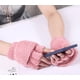 thumbnail image 2 of 1 par de guantes de terciopelo coral de medio dedo, guantes de punto convertibles sin dedos, mitones gruesos, elásticos y cálidos para invierno en tamaño común para mujeres y hombres, 2 of 4
