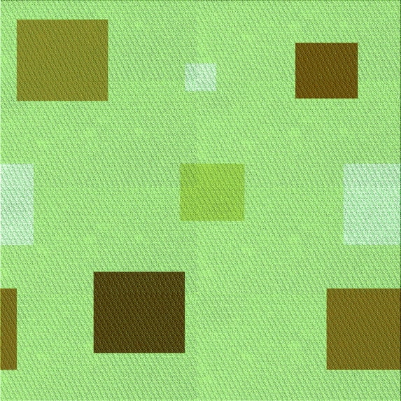 Ahgly Company Machine Washable Indoor Square Transitional Green Area Rugs, 8' Square
