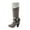 Gray, variant on Fesfesfes Fuzzy Boots for Women Comfortable Flap Warm Velvet Belt Buckle Round Thick With High Heeled Knee US:9.5(43)