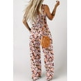 thumbnail image 2 of Women's Black Floral Print Smocked High Waist Square Neck Jumpsuit for Spring Events | [ZhiHiMeRi] | (US 16-18)XL, 2 of 12
