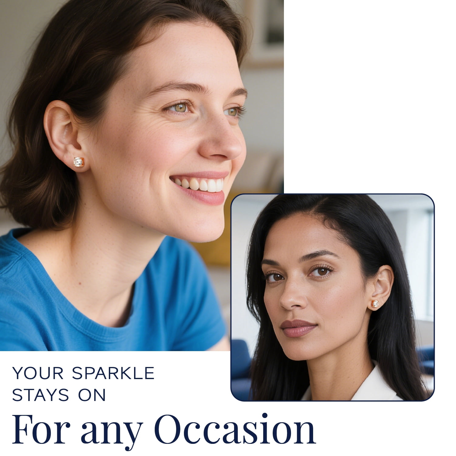 MomentWish 0.6 Carat Round Cut Moissanite Earrings for Women 925 Sterling Silver Solitaire Studs Birthday Gifts for Her