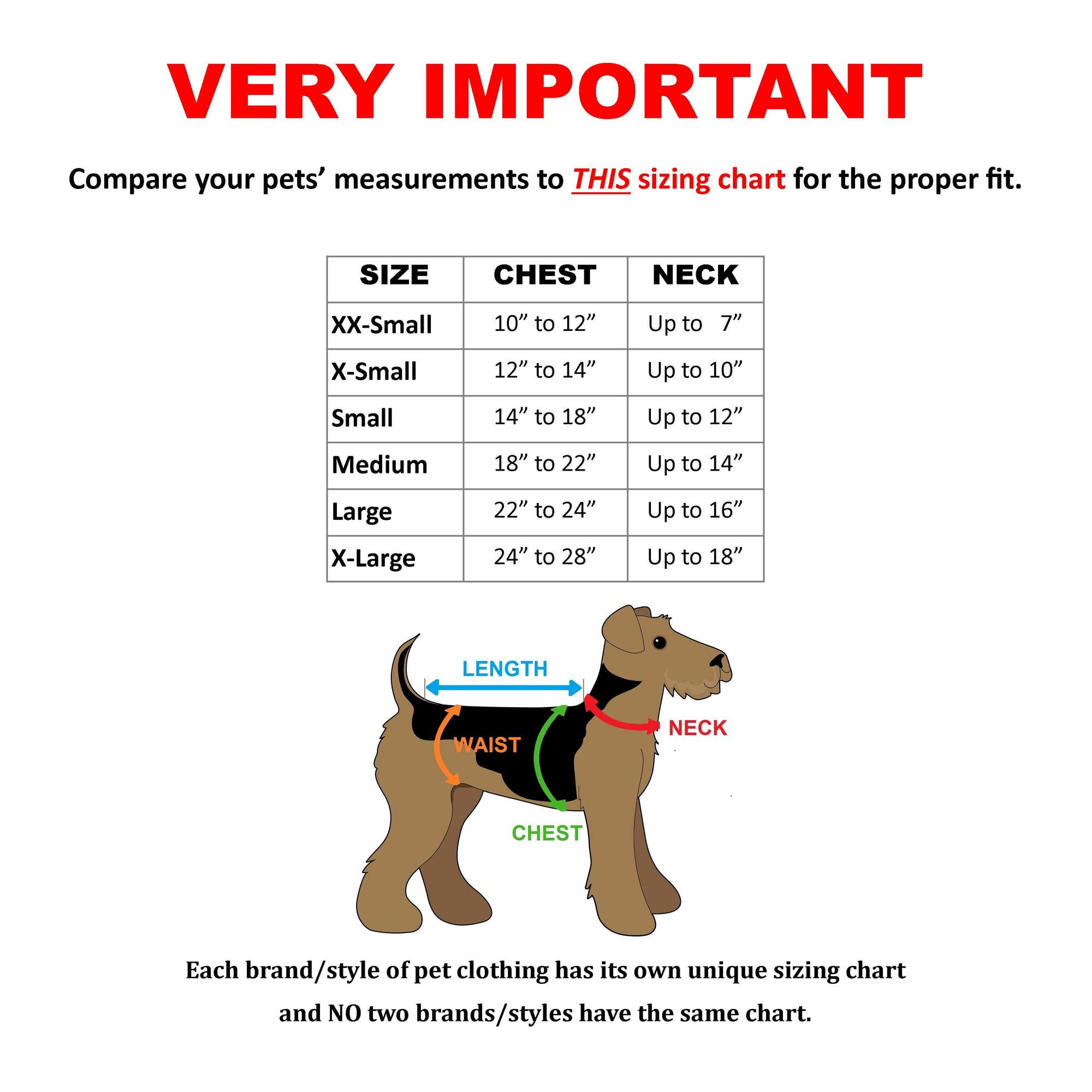 Dog Harness Size Chart By Breed