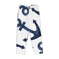 thumbnail image 4 of Kll Womens Navy Blue Anchor Print Pajama Pants Soft Pajama Bottoms For Women Cozy Lounge Pants, 4 of 9