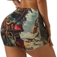 thumbnail image 2 of Fotbe Tribal Futuristic Warrior Seamless Shorts, Womens Workout Shorts High Waist Stretch Booty Short for Gym/Yoga/Running/Biking-XX-Large, 2 of 9