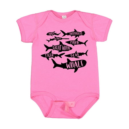 

Inktastic Types of Sharks Boys or Girls Baby Bodysuit