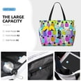 thumbnail image 3 of Daiia Graffiti Pineapples Beach Travel Bag - Water-Resistant Beach Bag, Lightweight Tote with 7 Pockets for Women and Men - Gym,Pool,Camping,Reusable Grocery Bag, 3 of 7