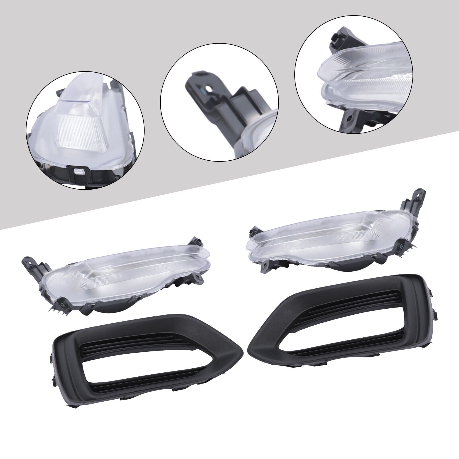 For Hyundai Accent 201821 Daytime Running Light Fog Lamp +Wiring