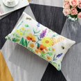 thumbnail image 4 of Spring Pillow Cover 12x20 Inch Farmhouse Flower Lumbar Pillow Cover Spring Summer Decorations Cushion Case for Sofa Couch (B, 12" x 20"), 4 of 4