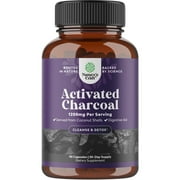 Natures Craft Activated Charcoal Capsules - Purifying Detox, Gut Health, Bloating Relief, 90 Veggie Capsules