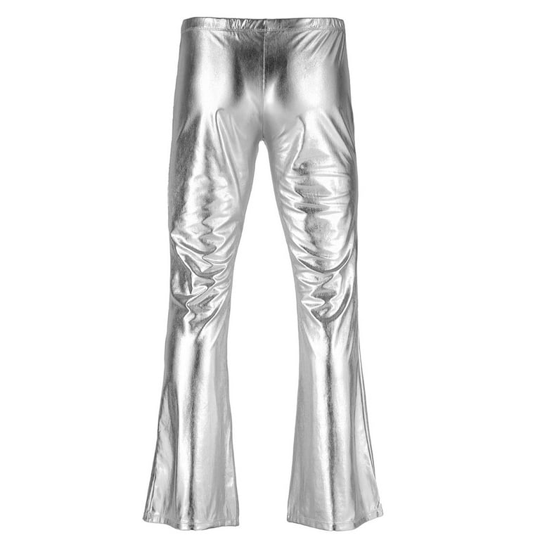 Flared Trousers Ladies Adult Silver Flared Trousers Ladies Adult Silver