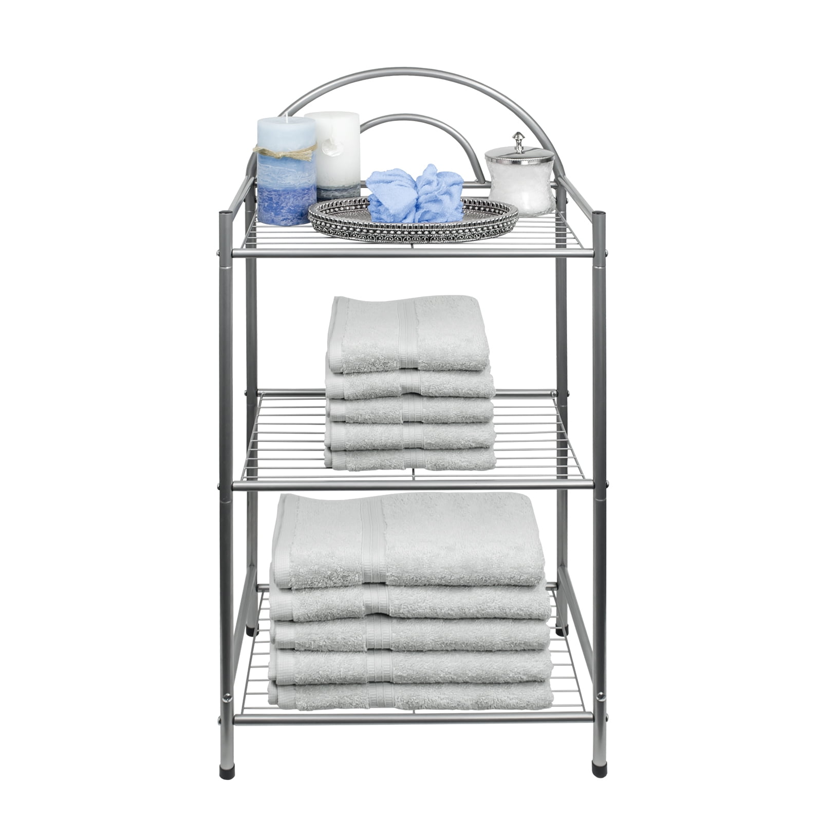 Home Expressions 3 TIER TOWEL TOWER SILVER