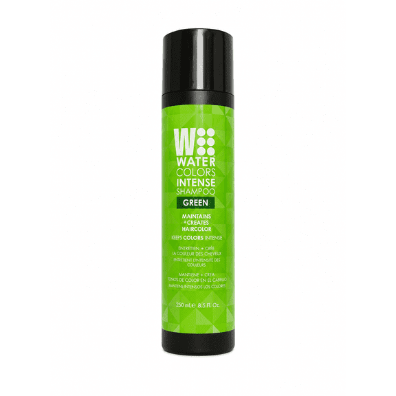 Tressa Watercolors Intense Shampoo, Green, 8.5 oz – Sulfate-Free Color Depositing Shampoo