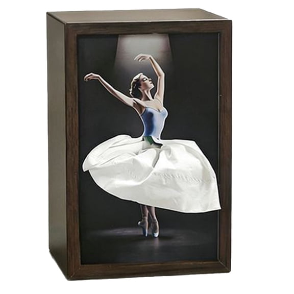 FTsdfkl Elegant Ballerina Wooden Tissue Box,Flying Skirt Tissue Holder,Napkin Dispenser Decorative for Bathroom, Living Room, Office, Kitchen