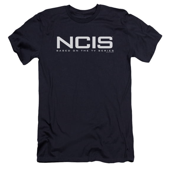 Ncis Logo Premium Canvas Adult Slim Fit 30/1 T-Shirt Navy