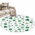 thumbnail image 2 of Area Rug 48in, Irish St. Patrick's Day Green Clovers Floor Carpet Living Room Rug, Lucky Leaf Non-Slip Welcome Mat Indoor Rugs for Bedroom Dining Room, 2 of 9