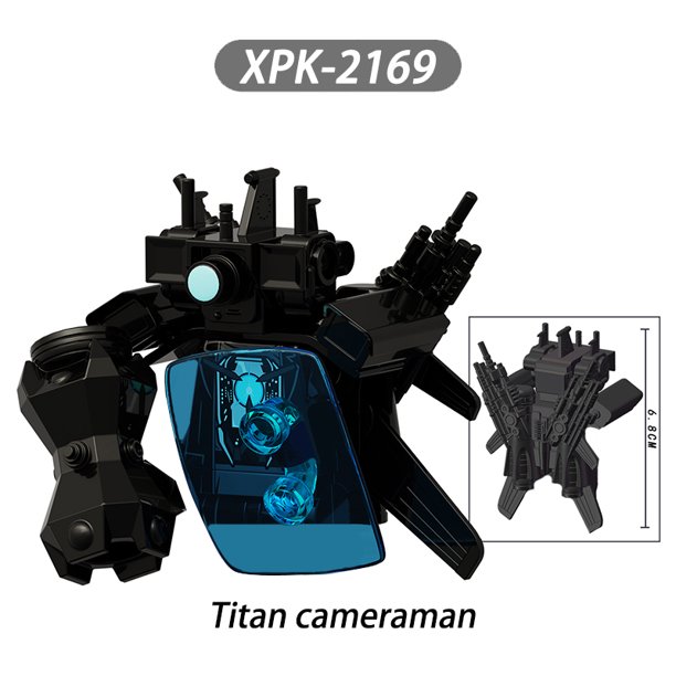 1 pieza de bloques de construcción Skibidi Toilet Man vs Monitor, juguetes de Audio and Camera Man para niños, regalo de cumpleaños de Navidad
