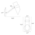 thumbnail image 4 of LNC Directional Wall Sconce,Modern Metal Wall Light,White Gold Finish for Bedroom Living Room, 4 of 13