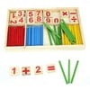 Binmer Kids Child Wooden Numbers Mathematics Early Learning Counting Educational Toy