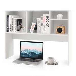 Costway Computer Desktop Bookcase Organizer, White